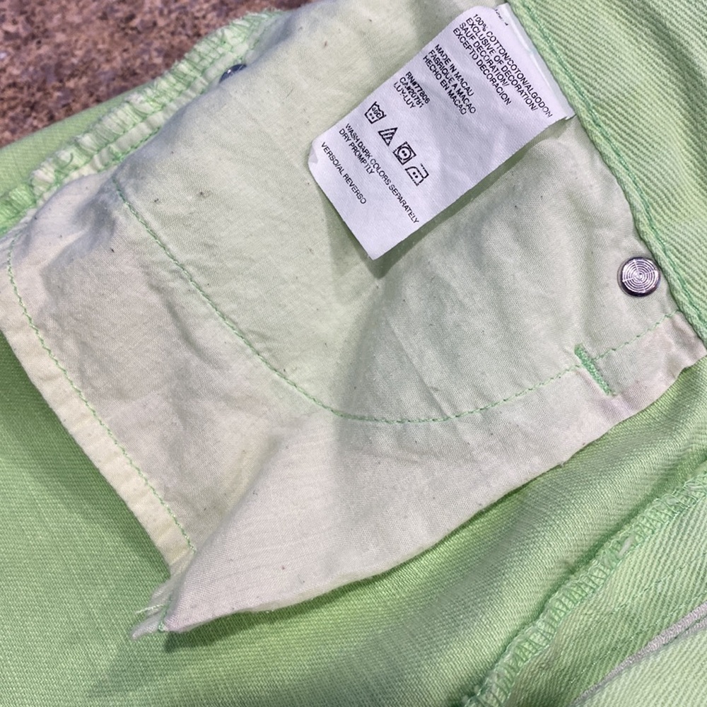 Tommy Hilfiger Green Jean Mini Skirt 4 - Picture 15 of 16